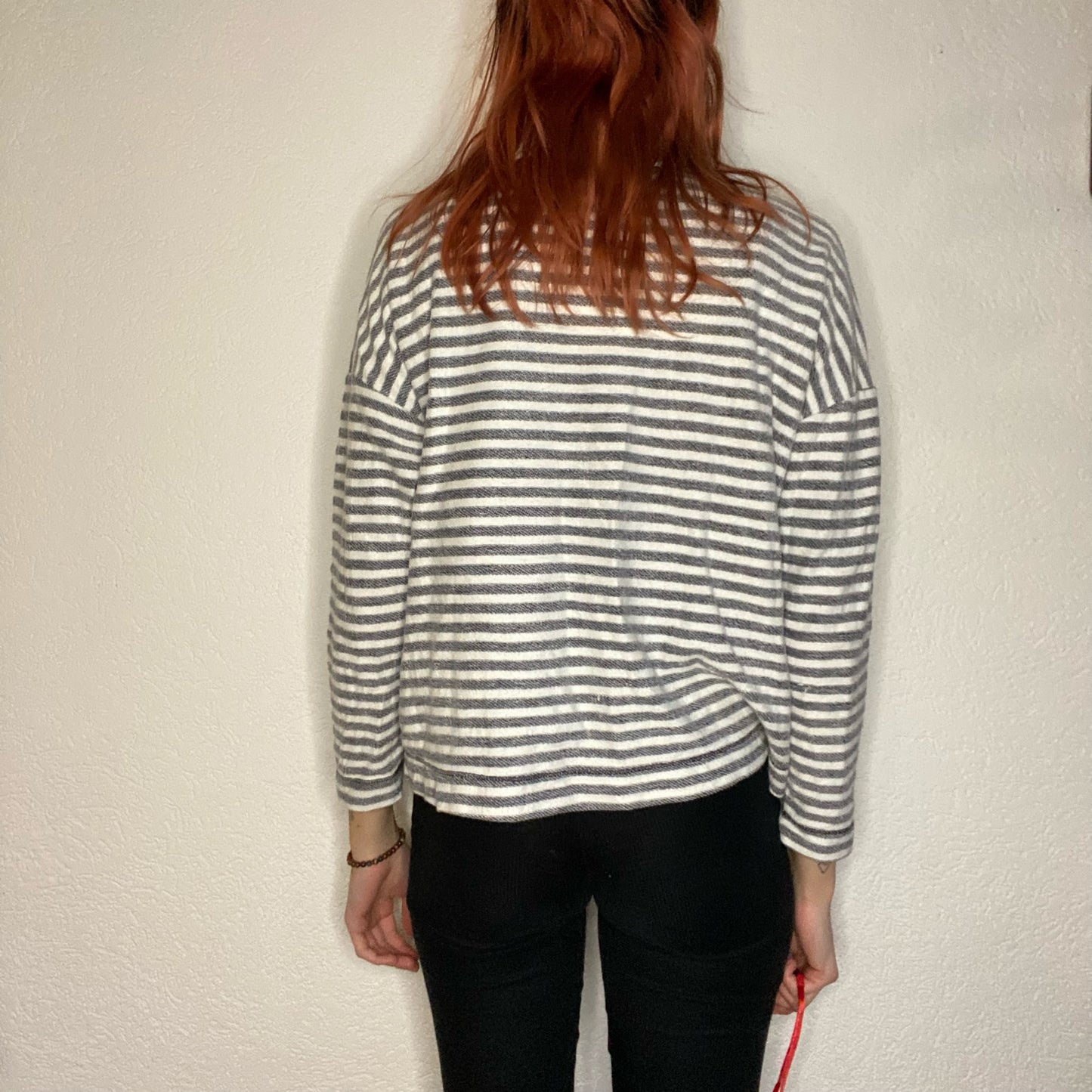 Gray and White Striped Sweater | Bern