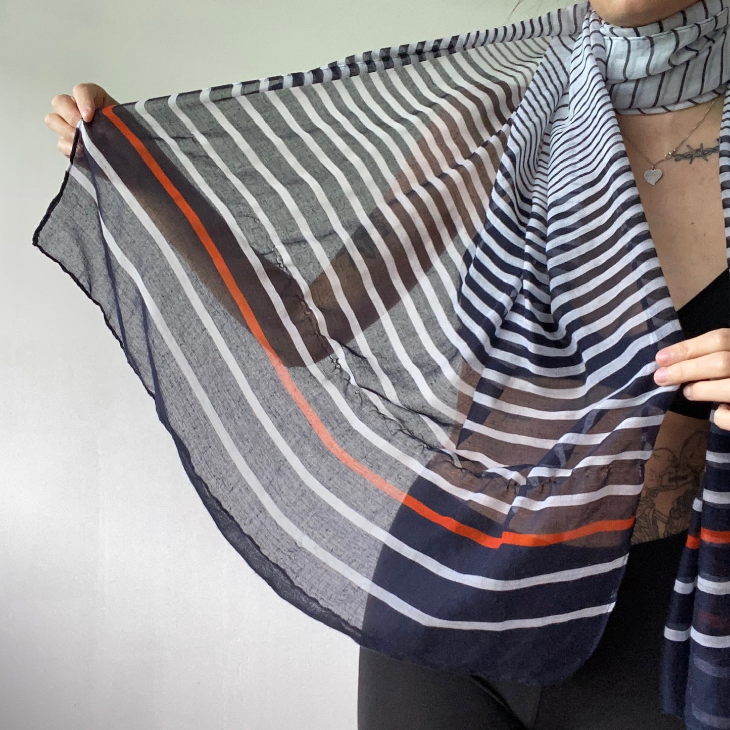 Blue White and red Scarf