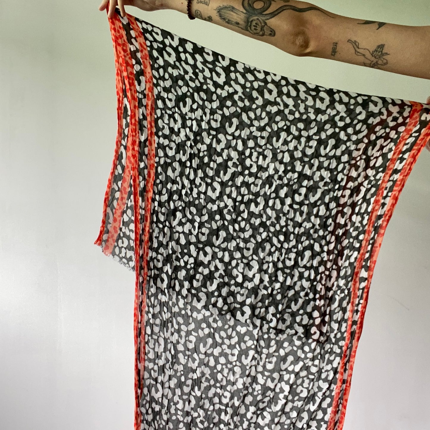 Black red and white Scarf