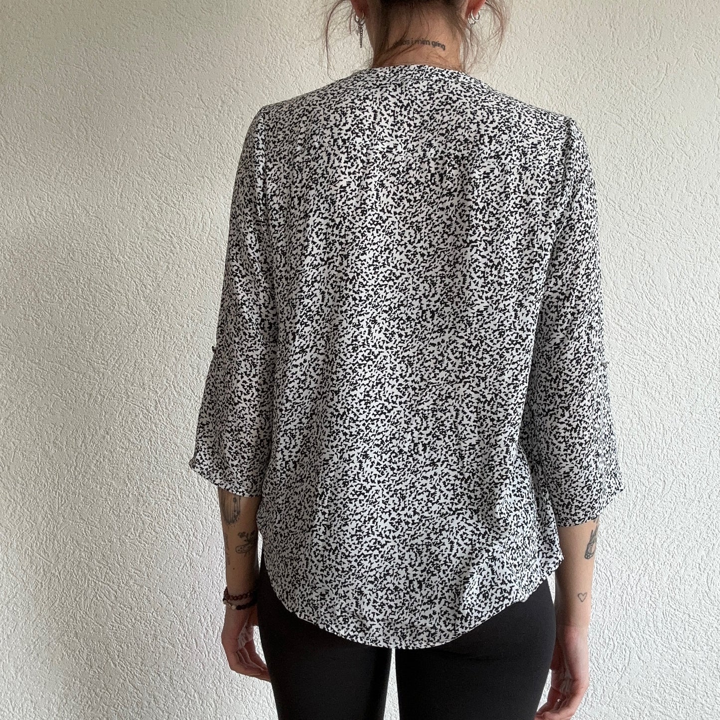 White Blouse with black pattern | Bern