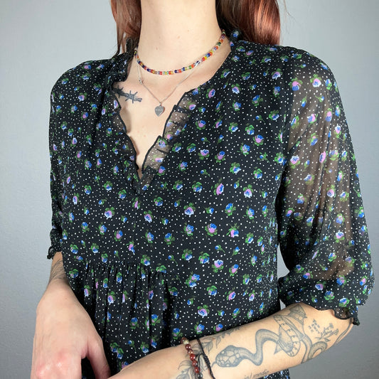 Black Dress with Flowers | Bern