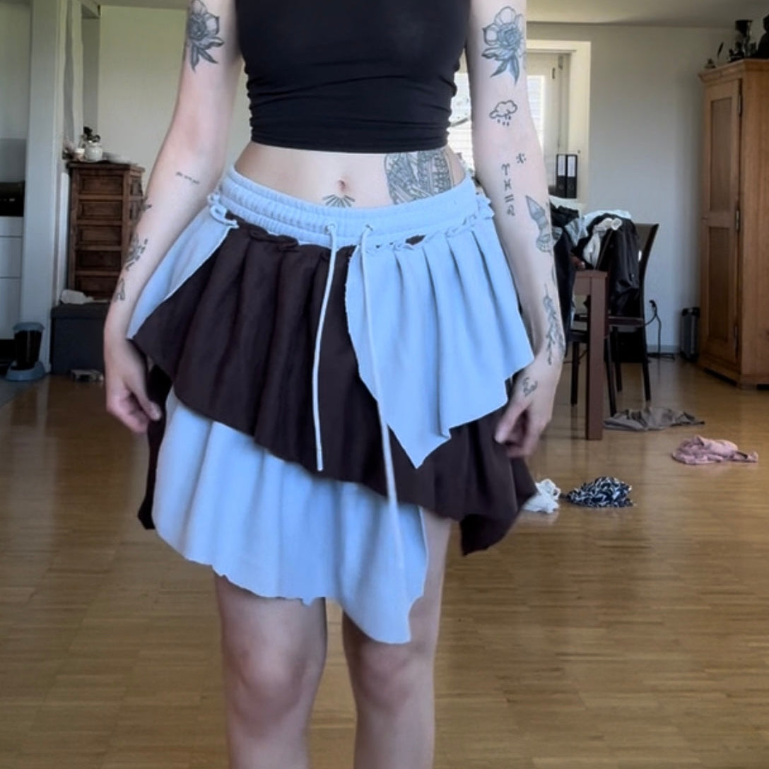 Whimsical Upcycled Layered Skirt – One of a Kind