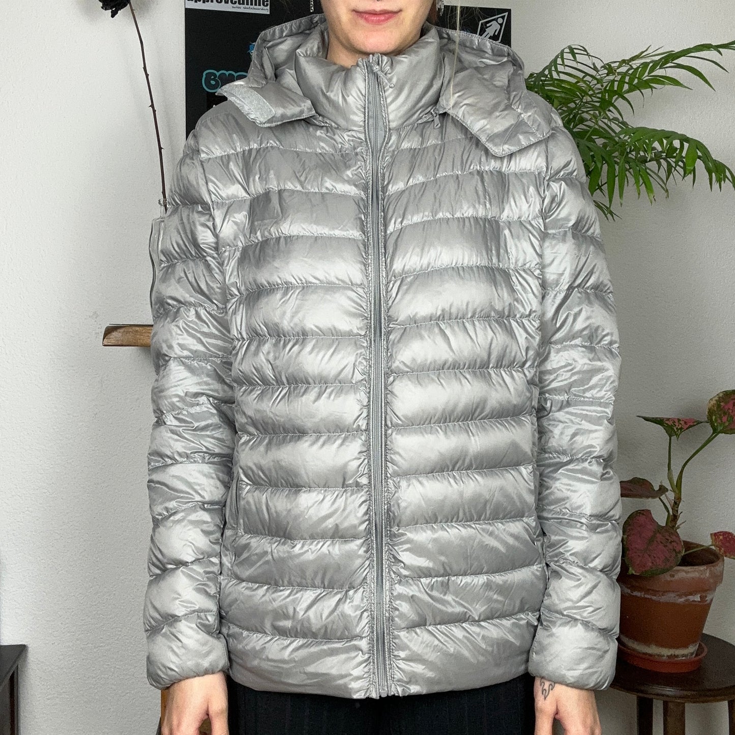 Silver/Gray Puffer Jacket