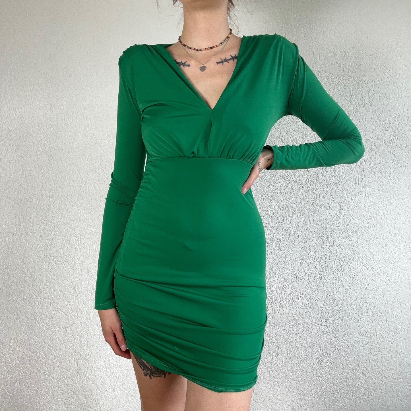 Y2K Cute vintage green Dress with shoulderpads | Bern