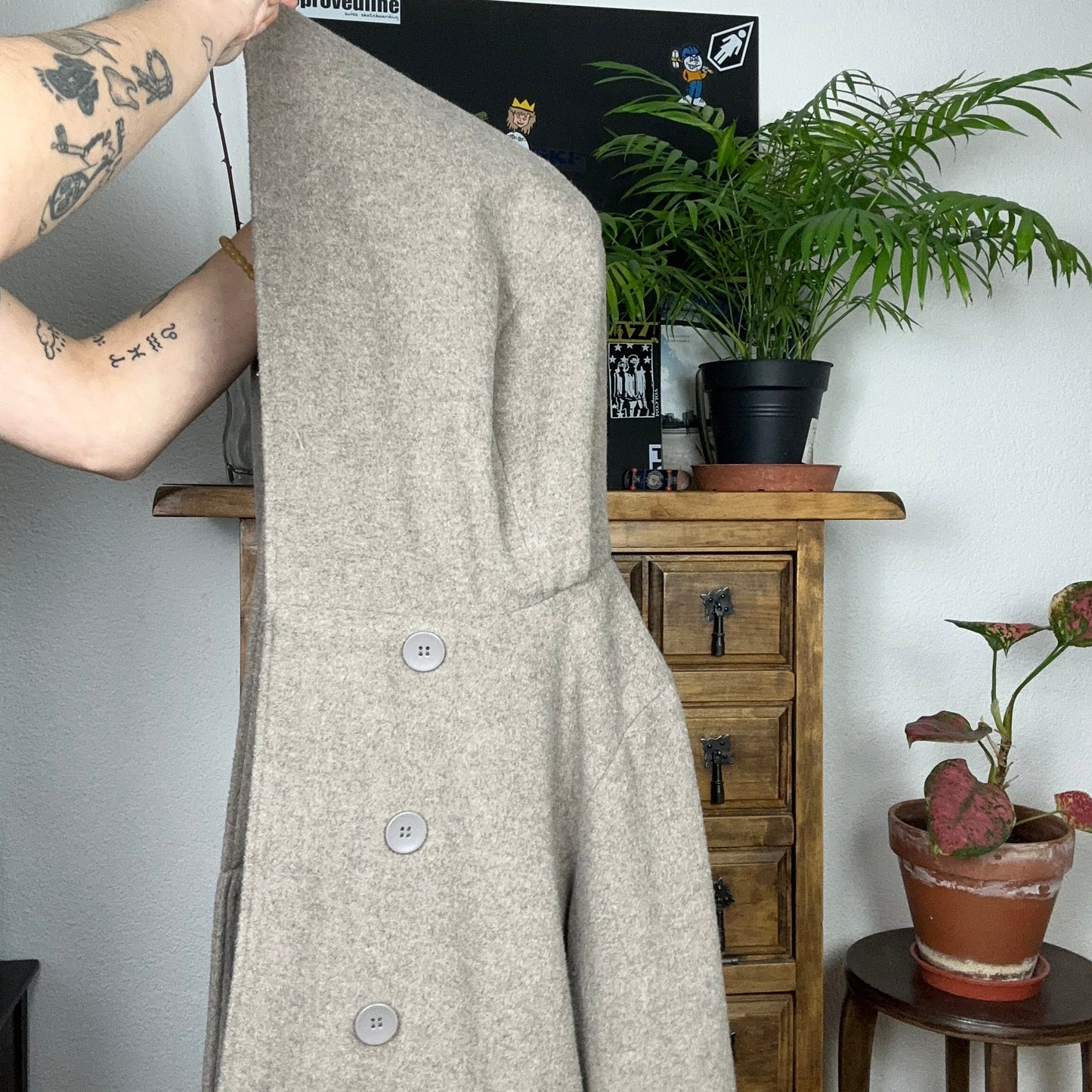 Beige Short Coat | Bern