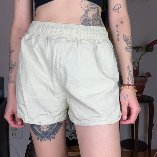 Beige/Green Shorts