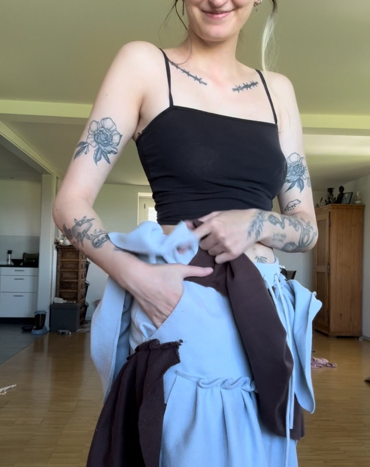 Whimsical Upcycled Layered Skirt – One of a Kind