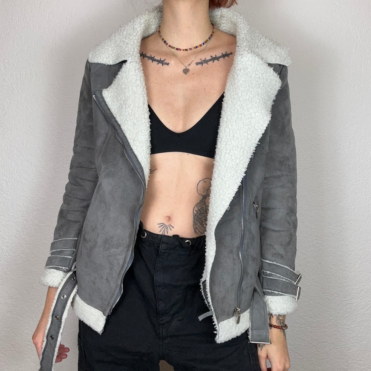 Gray Fluffy Jacket | Bern