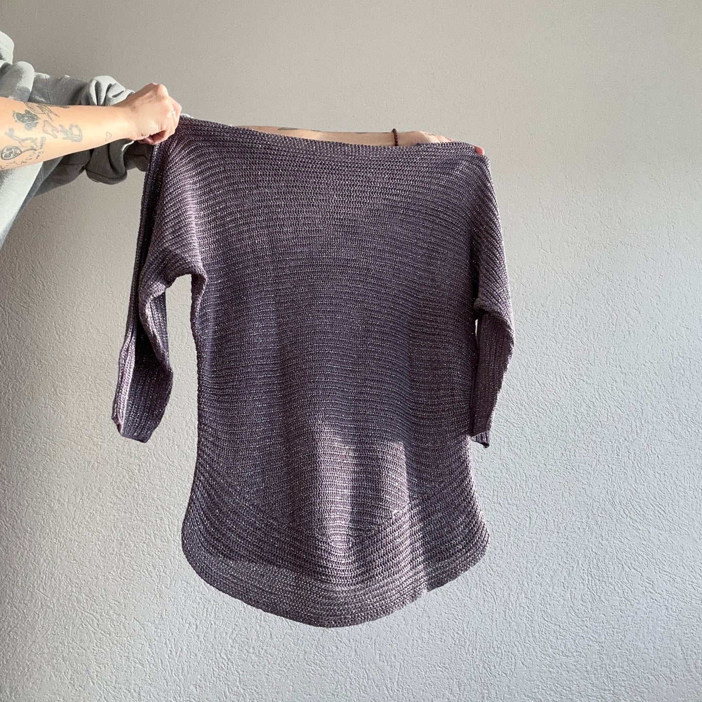 Gray 3/4 Glittery Longsleeve