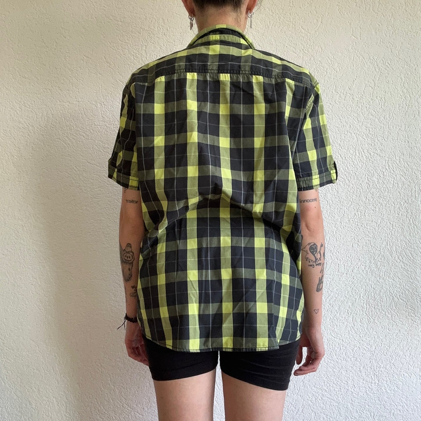 Black and Green Shirt Blouse