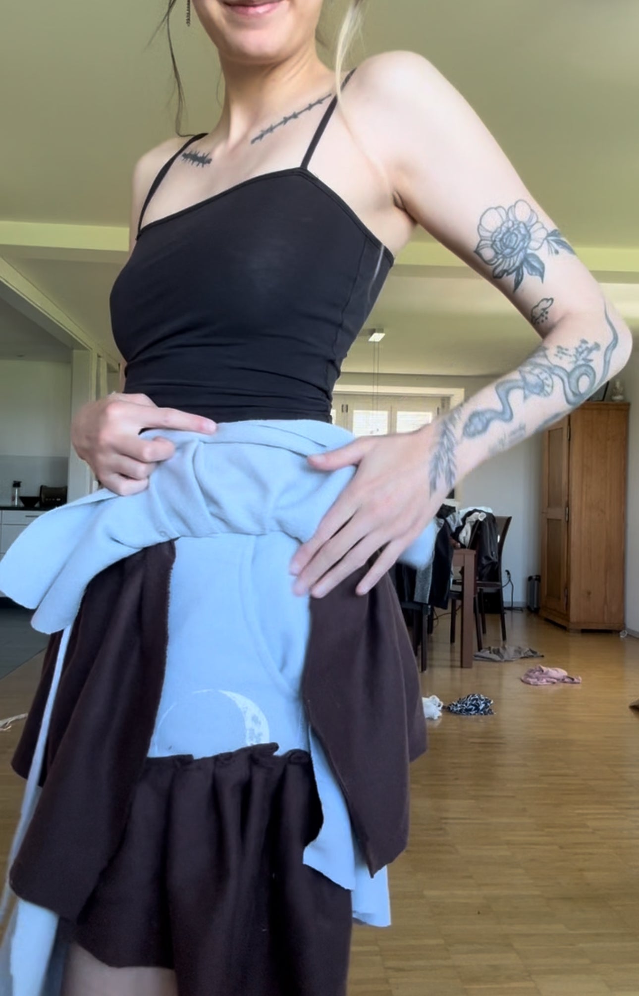 Whimsical Upcycled Layered Skirt – One of a Kind