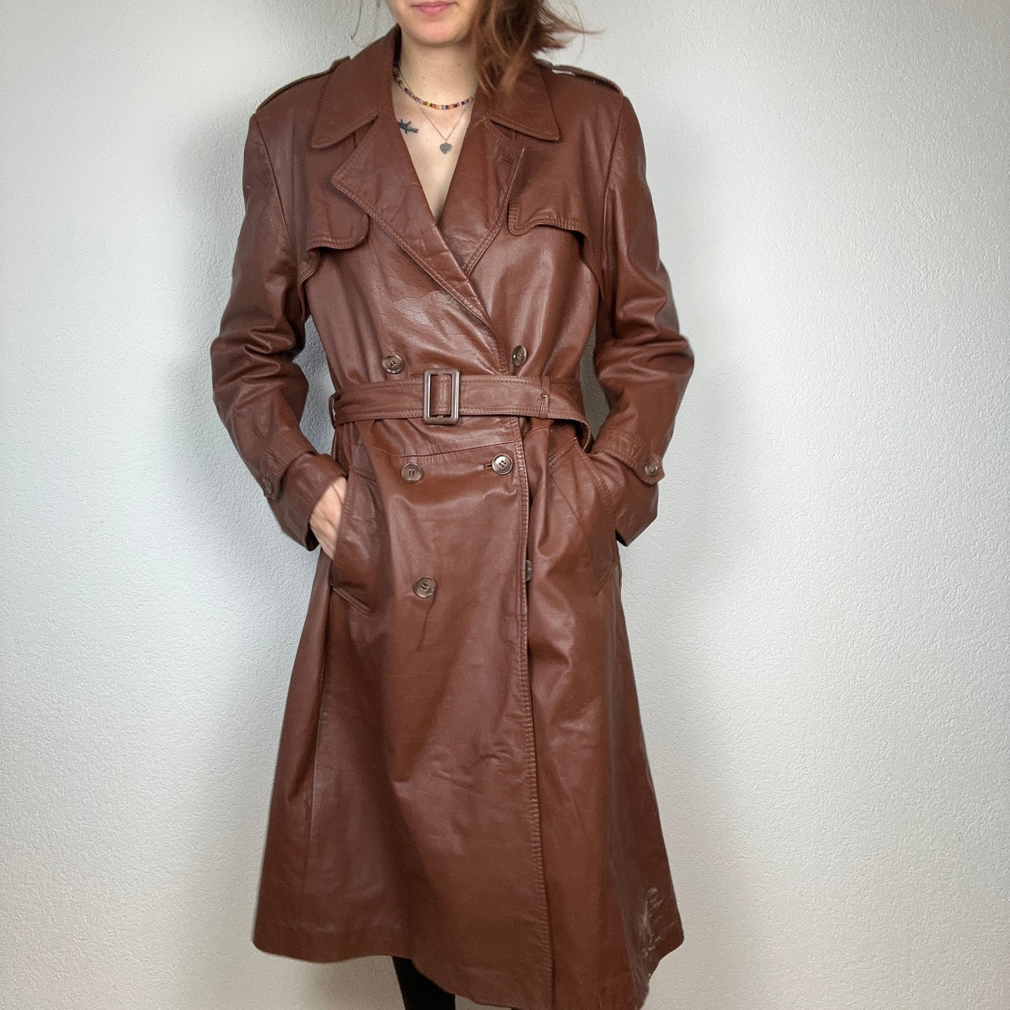 Manteau en cuir marron | Berne