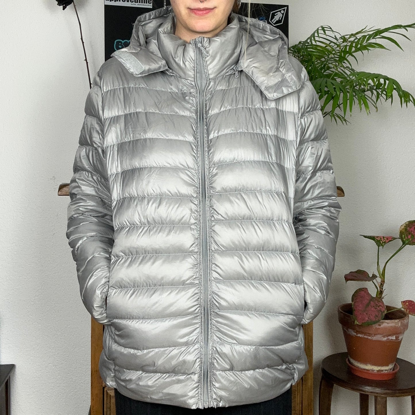 Silver/Gray Puffer Jacket