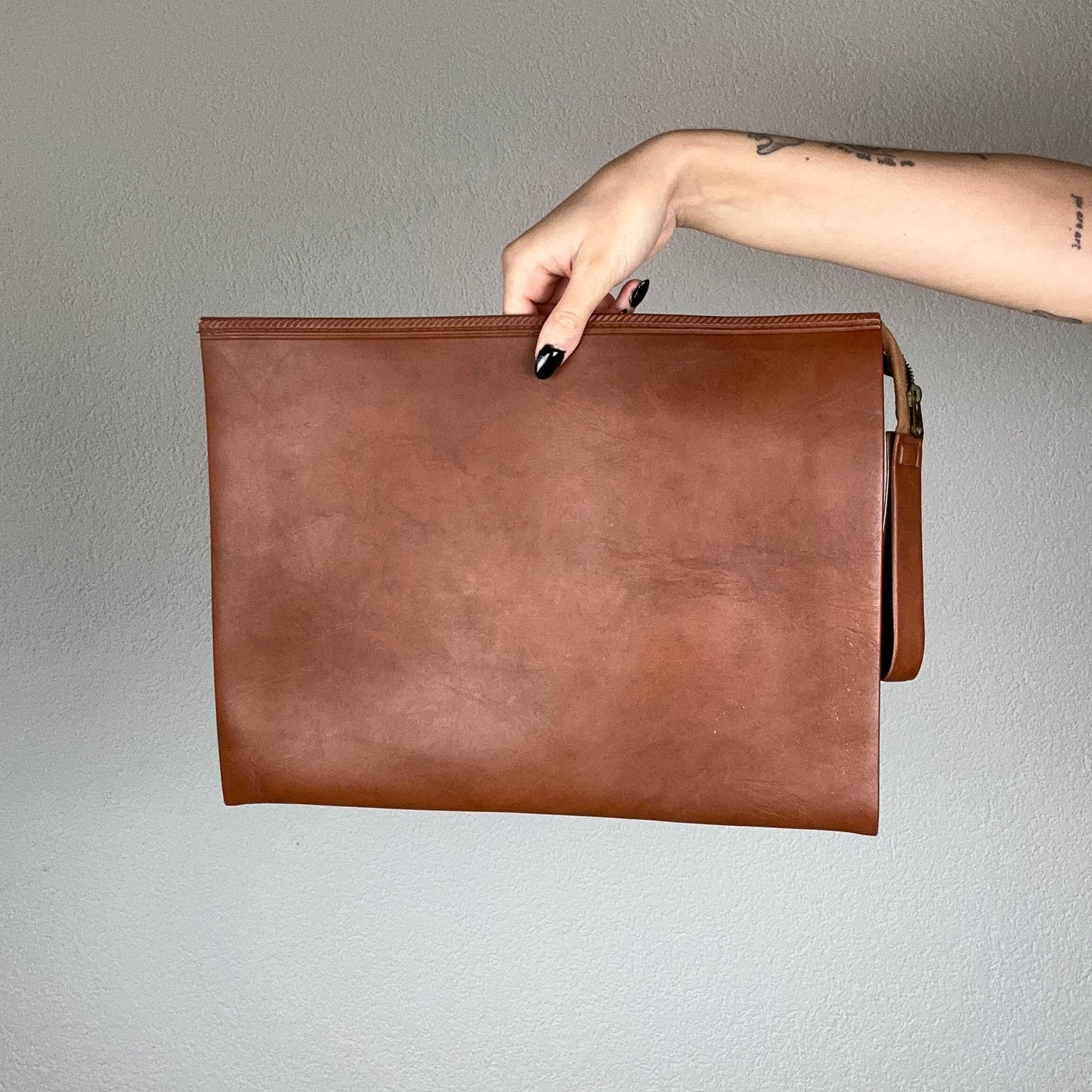 Vintage Braune Ledertasche/Clutch | Bern