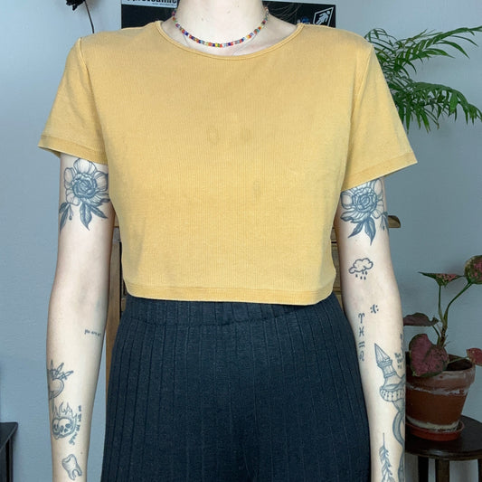 Yellow cropped Shirt | Bern