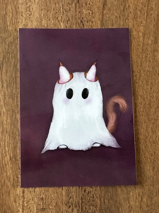 „Little Ghost Phia“ | Illustrated Postcard