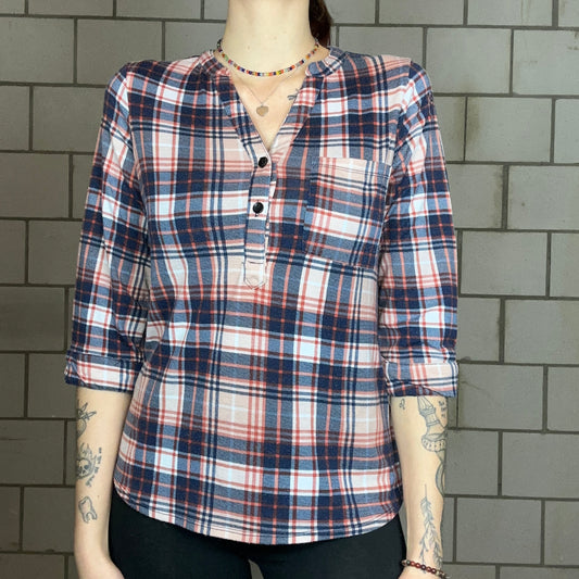 Blue, white and red Blouse | Bern