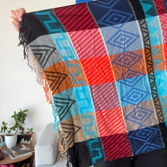 Red, Blue and Orange Scarf