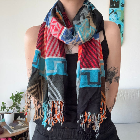 Red, Blue and Orange Scarf