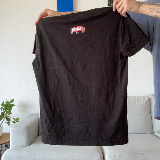 Schwarzes Shirt mit Aufdruck