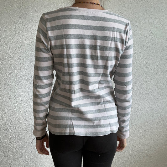 Gray and Pink Striped Longsleeve | Bern