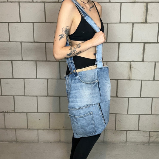 Blue Reworked Jeans Bag | Bern