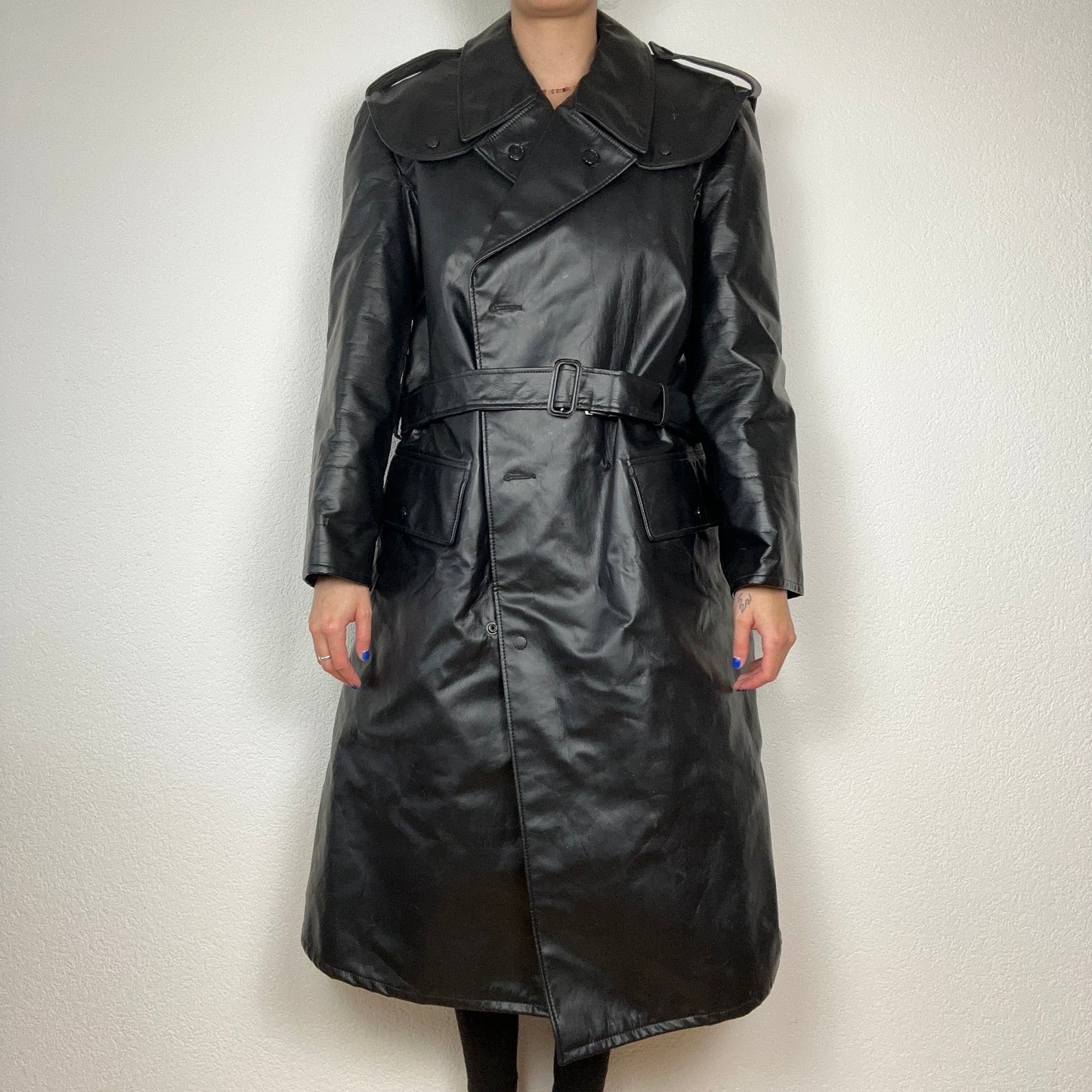 Manteau en cuir noir (également pour monter à cheval) | Bern