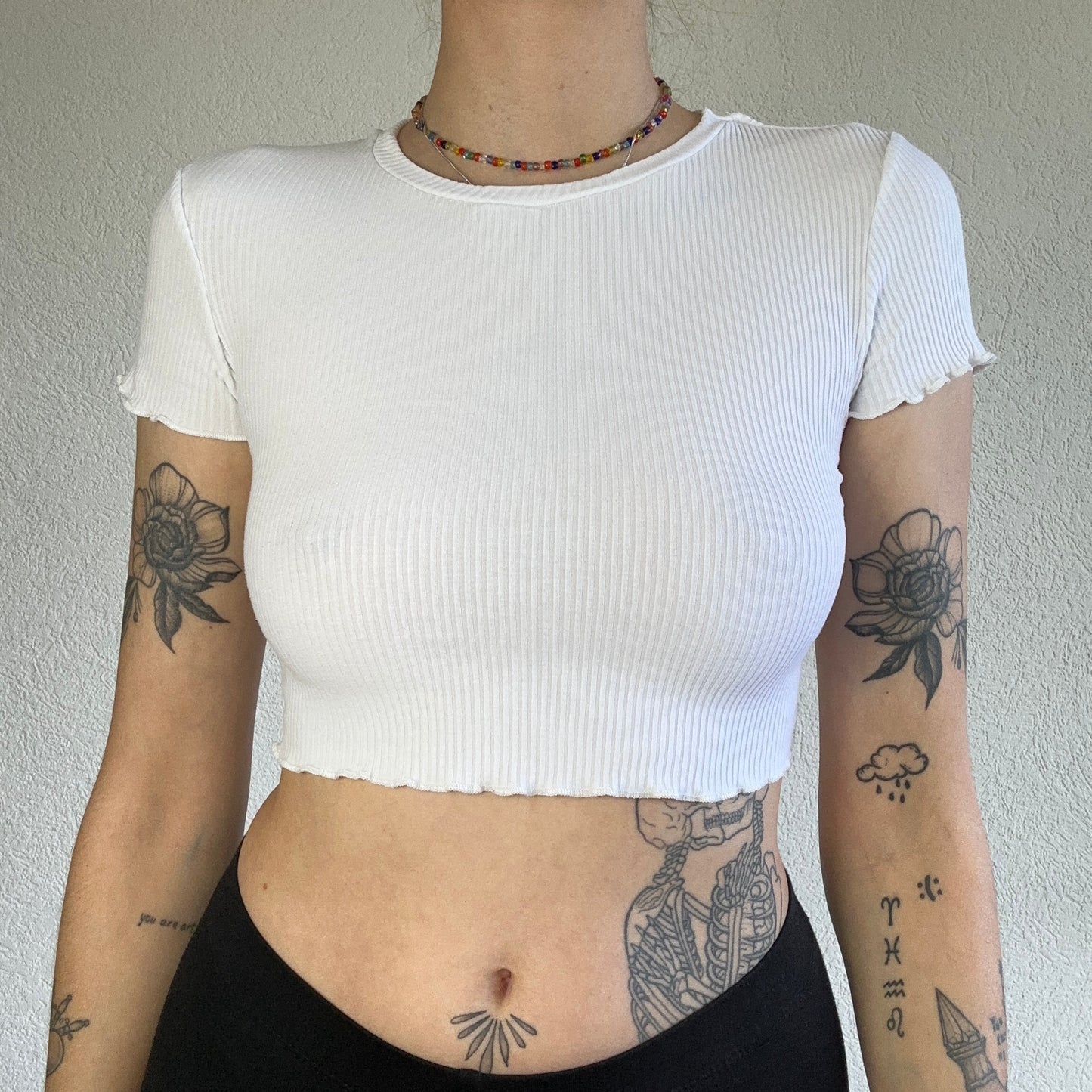 White cropped Shirt