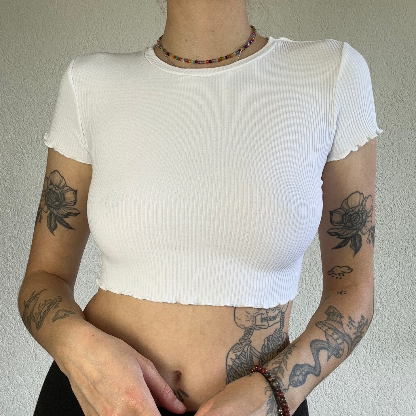 White cropped Shirt