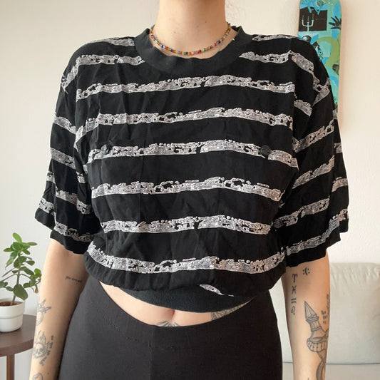 Black Shirt with white patterns | Bern