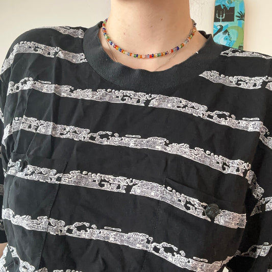 Black Shirt with white patterns | Bern