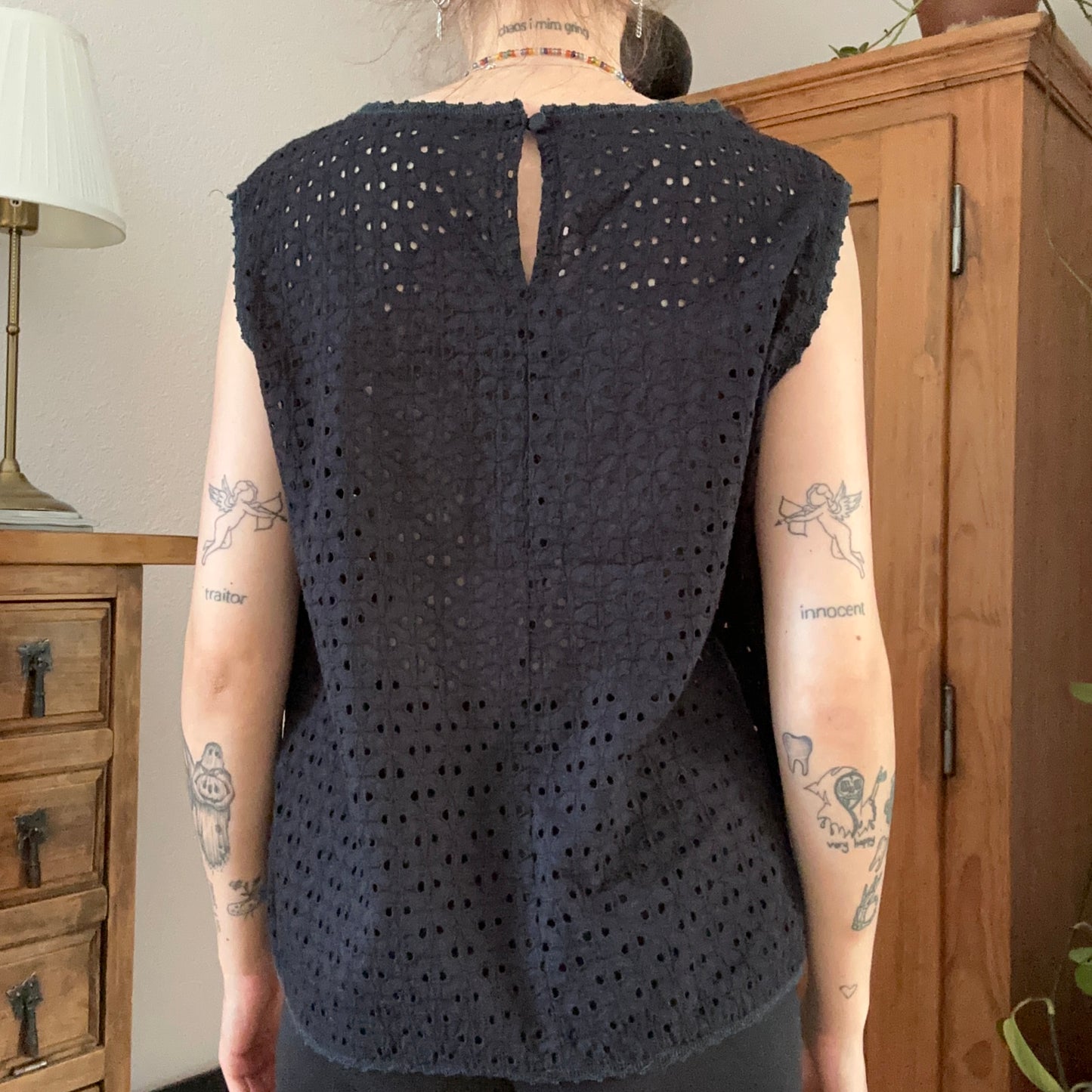 Black Top with cute Pattern