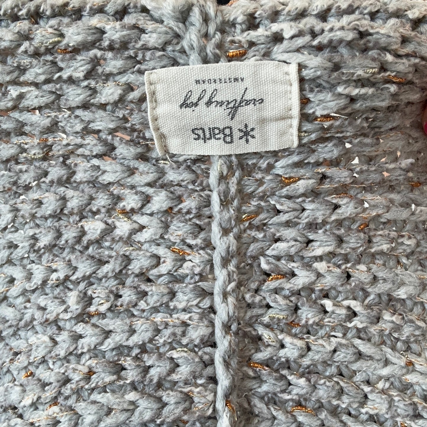 Gray Scarf with golden details