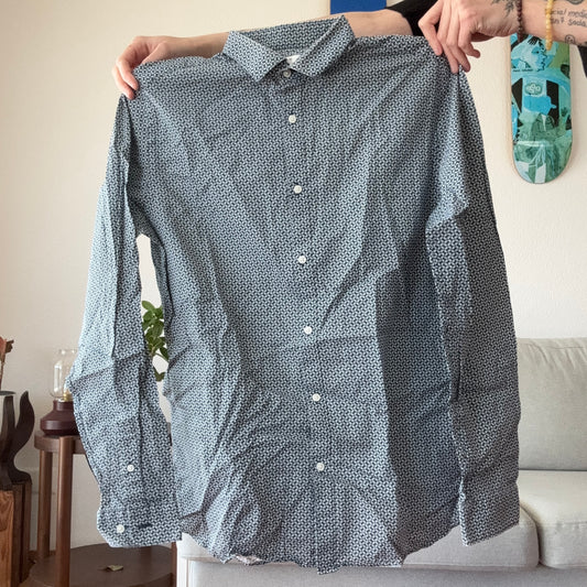 Blue Blouse with white pattern | Bern