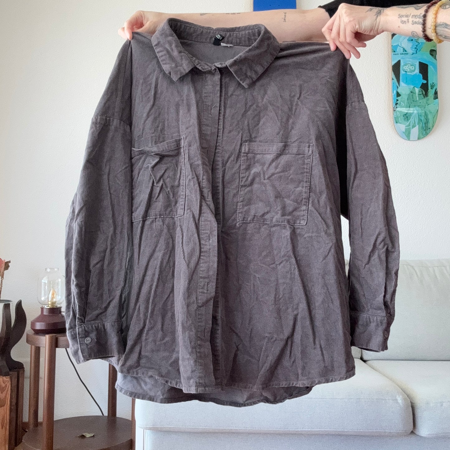 Gray Cord Blouse | Bern