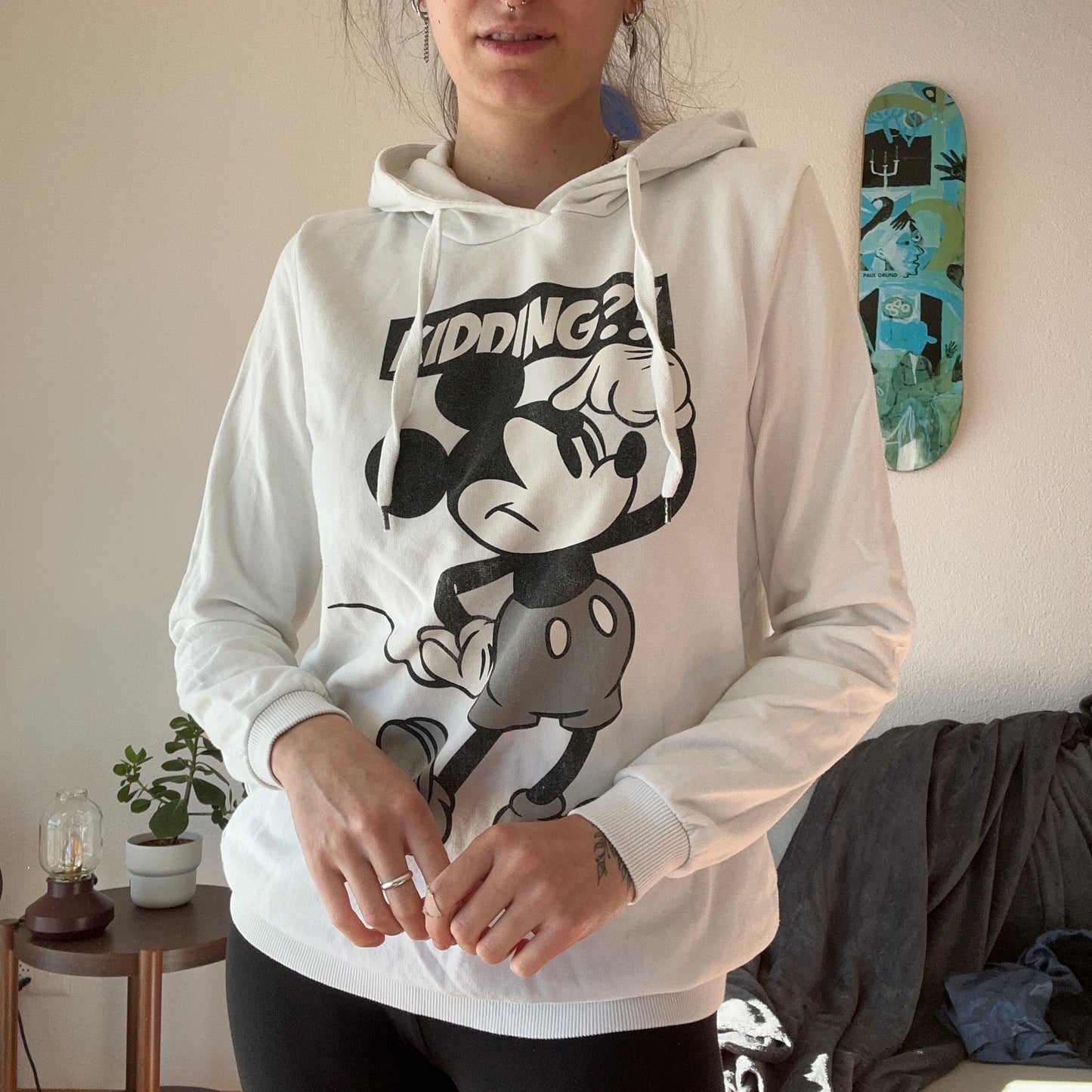 White Micky Mouse Hoodie | Bern