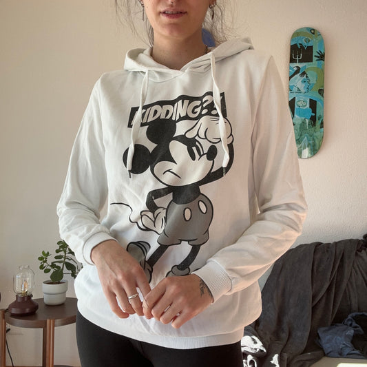 White Micky Mouse Hoodie | Bern