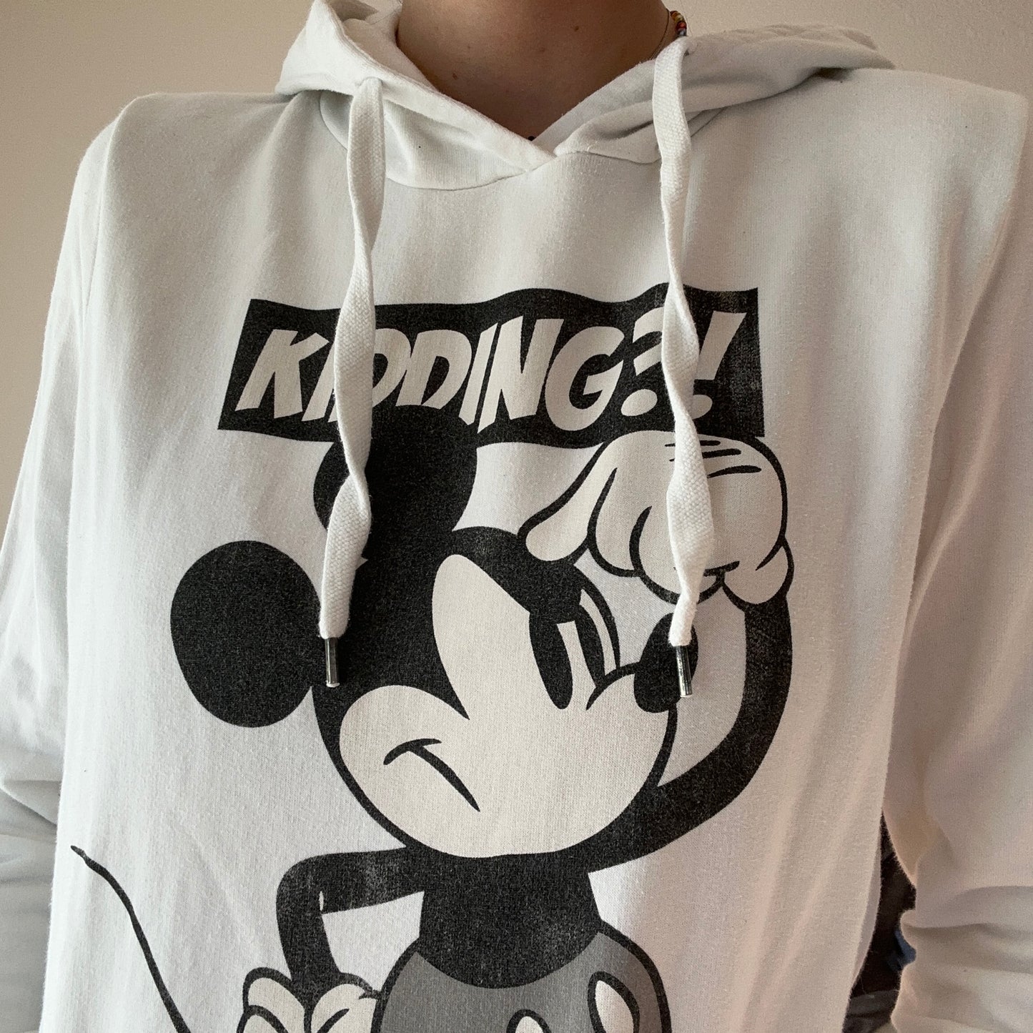 White Micky Mouse Hoodie | Bern