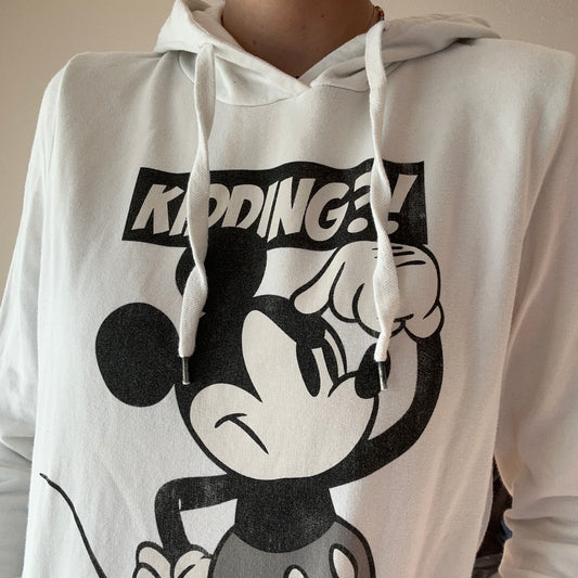 Sweat à capuche Mickey Mouse blanc | Bern