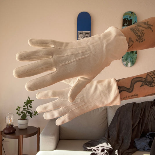 Gants blancs vintage