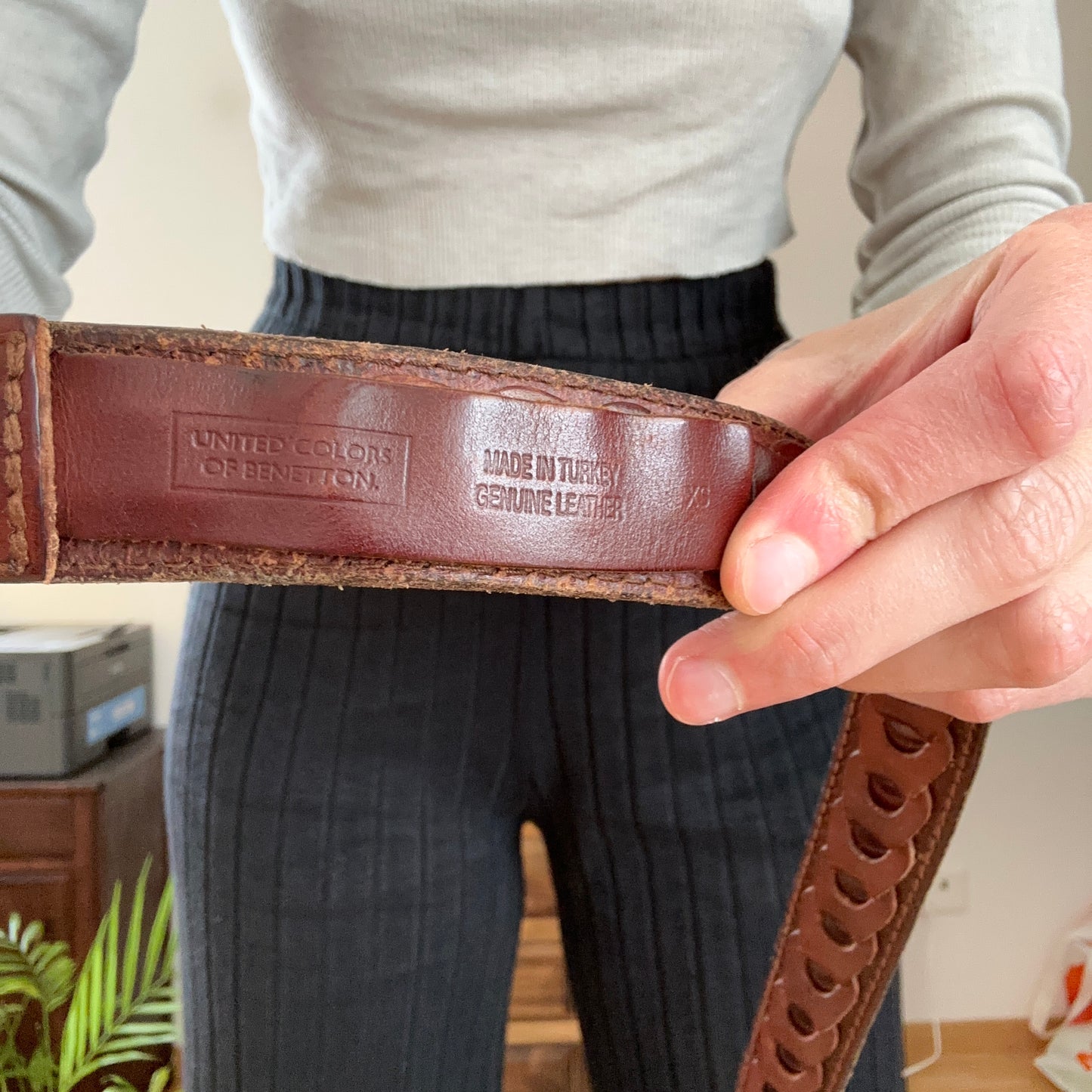 Y2K Brown Leather Belt