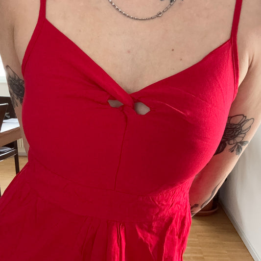 Red Dress with white pattern | Bern