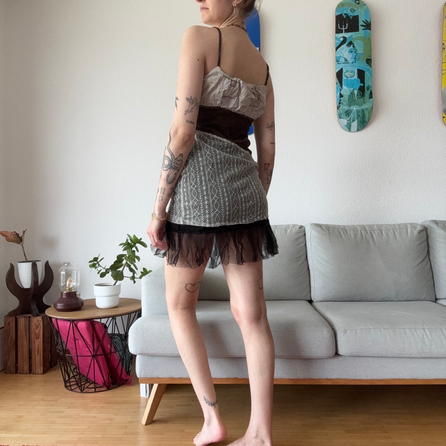 Brown, Beige and White Dress | Bern