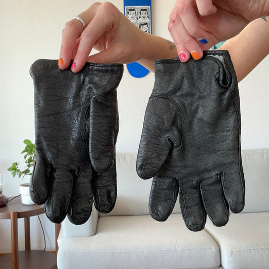 Black Leather Gloves | Bern