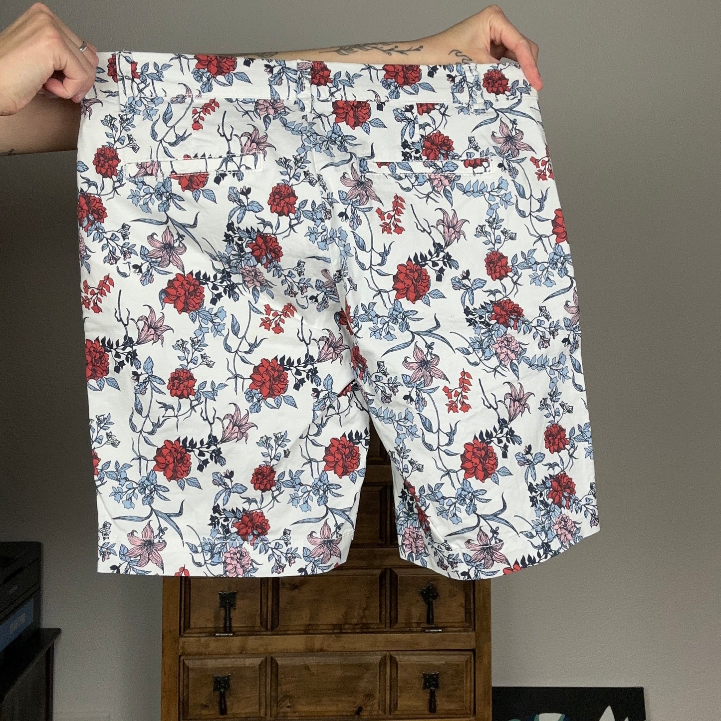 White Shorts with cute Flowerprint