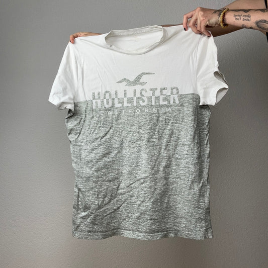 Gray and White Hollister Shirt