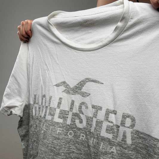 Gray and White Hollister Shirt