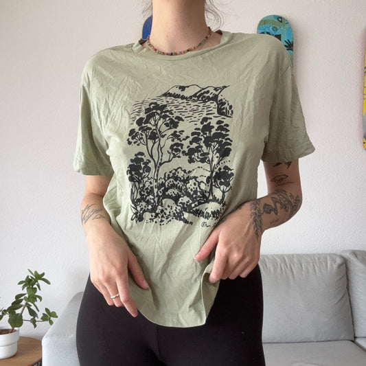 Green Shirt with Black Print | Bern