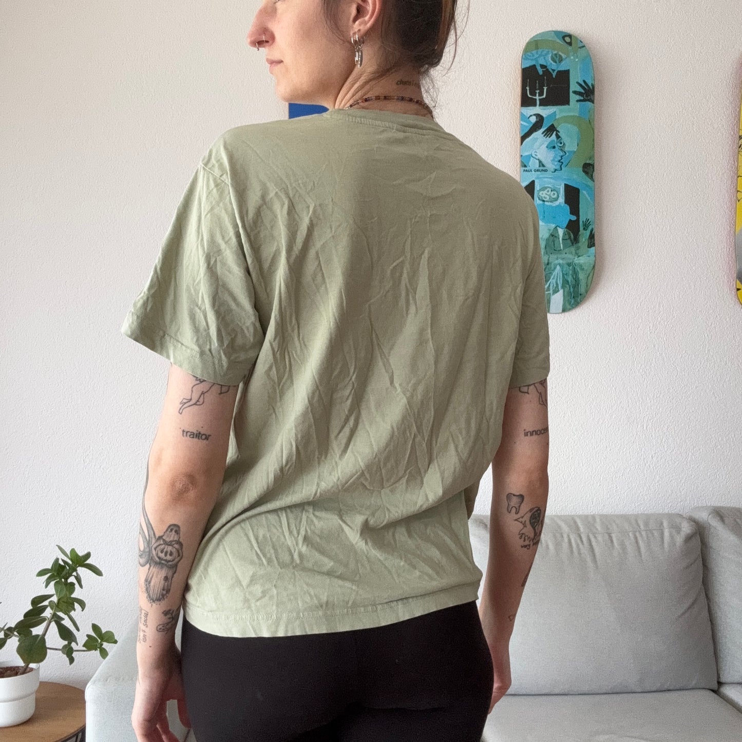 Green Shirt with Black Print | Bern