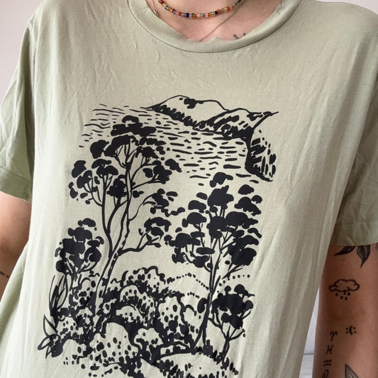 Green Shirt with Black Print | Bern